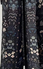 Vintage Indigo Porcelain Print Maxi Coat Dress