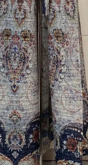 Vintage Indigo Porcelain Print Maxi Coat Dress