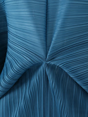 Teal Sculpted Pleated Kaftan Dress