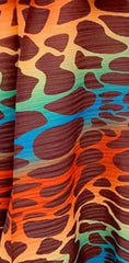Vibrant Abstract Print Long Maxi Dress