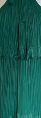 Emerald Sleeveless Pleated Dress