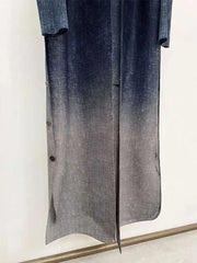 Elegant Ombre Longline Open Front Coat