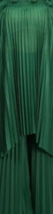 Modest Camel Pleated Layered Maxi Dress