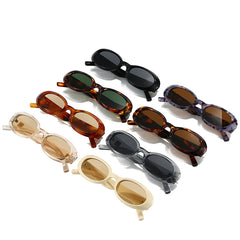 Chic Tortoise Pattern Oval Sunglasses
