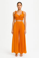 Bold Sunset Orange Two-Piece Set