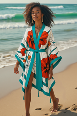 Floral Print Kimono