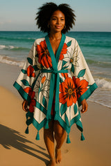 Floral Print Kimono
