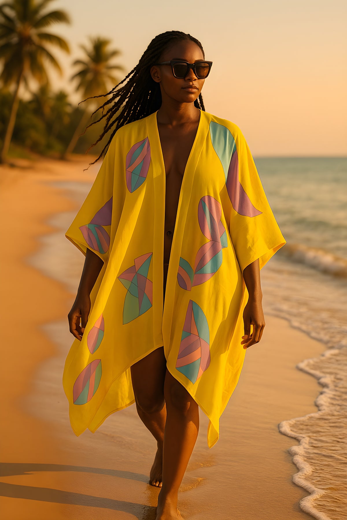 Lightweight Wrap Kimono Dress